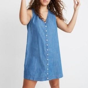 Madewell soft denim/chambray shift dress.